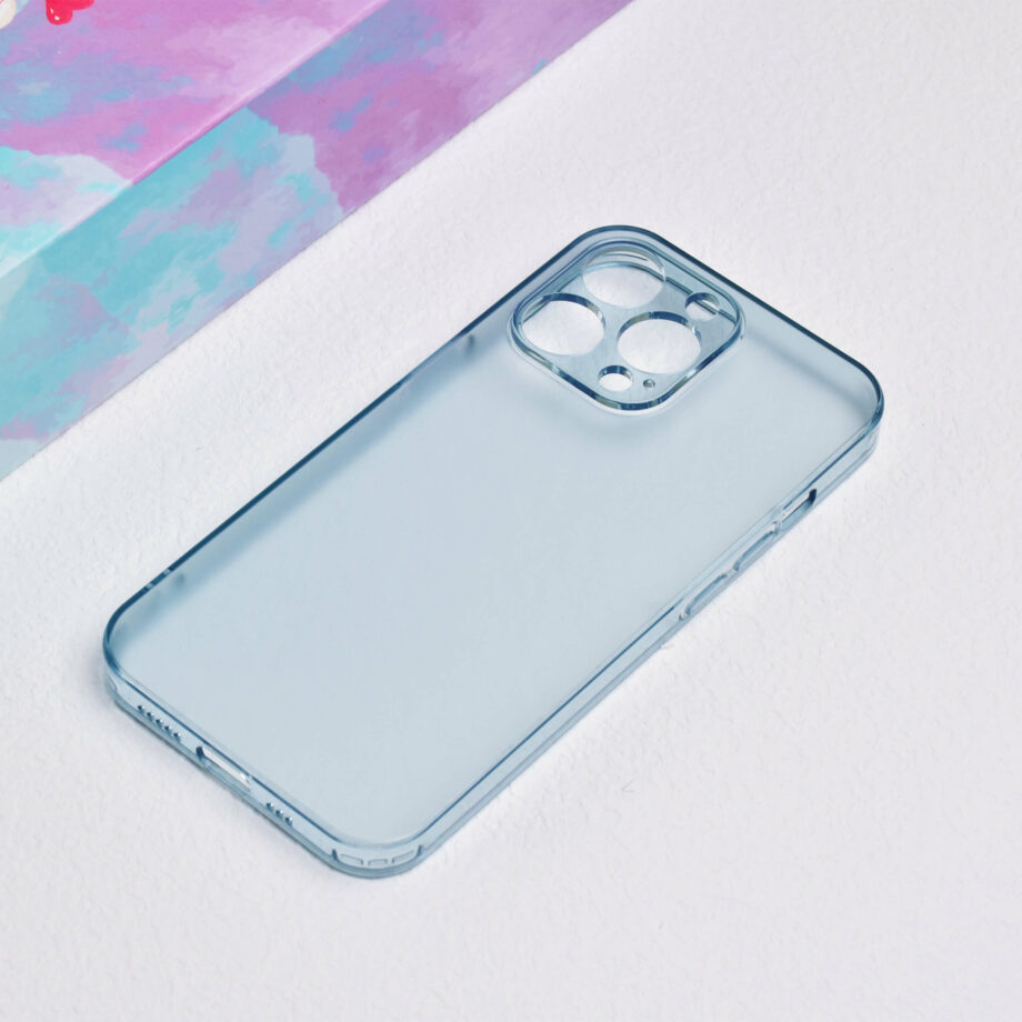 UNHARMED Clear Case Frosted Glass Color Series matt für iPhone – Blau